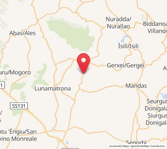 Map of Las Plassas, Sardinia