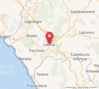 Map of Lauria, Basilicate