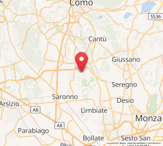 Map of Lazzate, Lombardy