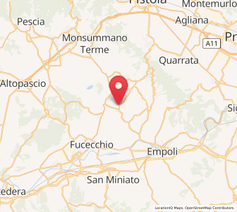 Map of Lazzeretto, Tuscany