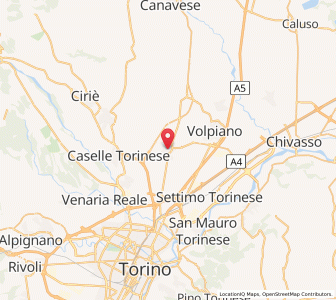 Map of Leinì, Piedmont