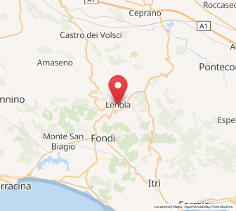 Map of Lenola, Lazio