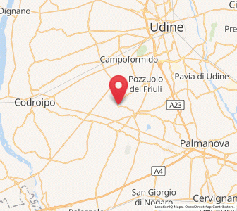 Map of Lestizza, Friuli Venezia Giulia