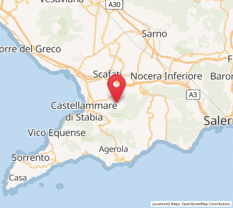 Map of Lettere, Campania
