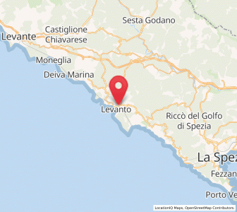 Map of Levanto, Liguria