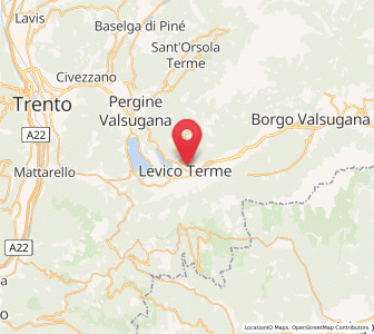 Map of Levico Terme, Trentino-Alto Adige