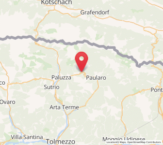 Map of Ligosullo, Friuli Venezia Giulia
