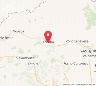 Map of Locana, Piedmont