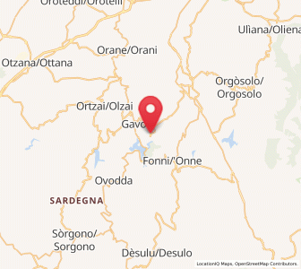 Map of Lodine, Sardinia
