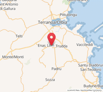 Map of Loiri Porto San Paolo, Sardinia