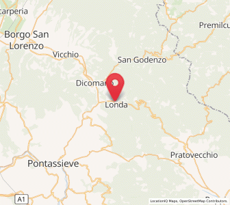 Map of Londa, Tuscany