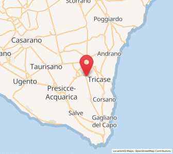 Map of Lucugnano, Apulia