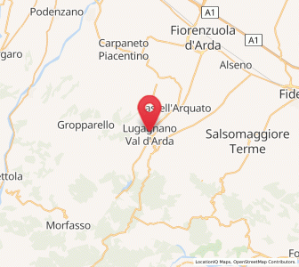 Map of Lugagnano Val d'Arda, Emilia-Romagna