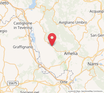 Map of Lugnano in Teverina, Umbria