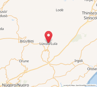 Map of Lula, Sardinia