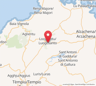 Map of Luogosanto, Sardinia
