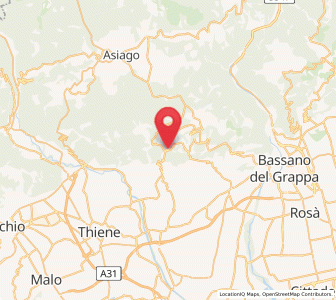Map of Lusiana, Veneto