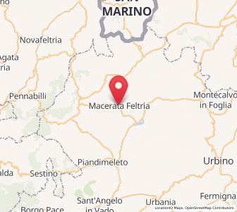 Map of Macerata Feltria, The Marches
