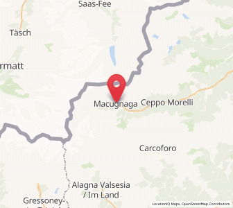 Map of Macugnaga, Piedmont