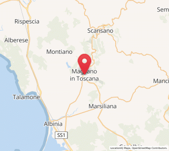 Map of Magliano in Toscana, Tuscany