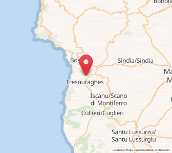 Map of Magomadas, Sardinia