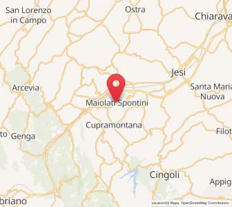 Map of Maiolati Spontini, The Marches