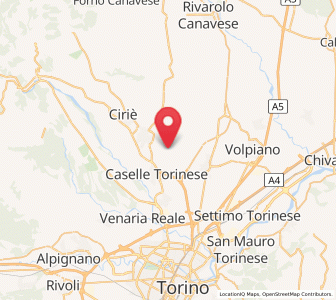 Map of Malanghero, Piedmont