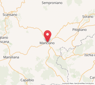 Map of Manciano, Tuscany