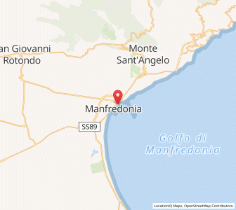 Map of Manfredonia, Apulia
