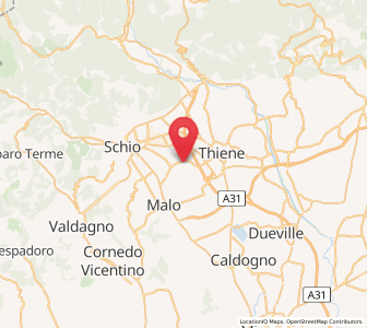 Map of Marano Vicentino, Veneto