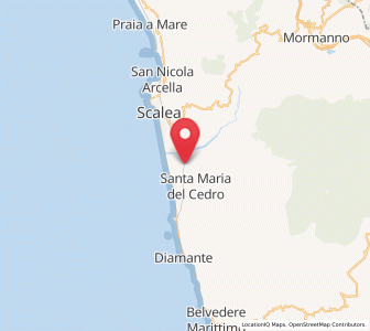 Map of Marcellina, Calabria