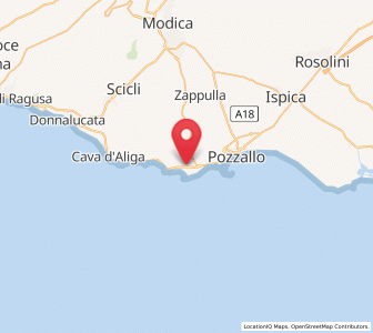 Map of Marina di Modica, Sicily