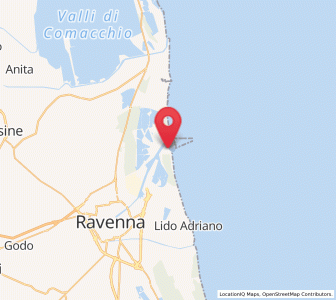 Map of Marina di Ravenna, Emilia-Romagna