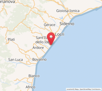 Map of Marina di Sant'Ilario dello Ionio, Calabria
