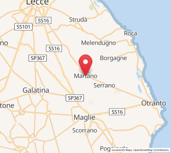 Map of Martano, Apulia