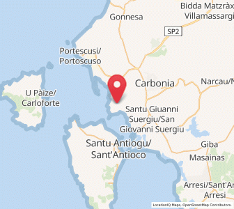 Map of Matzaccara, Sardinia