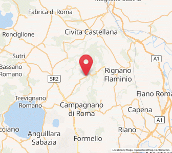 Map of Mazzano Romano, Lazio