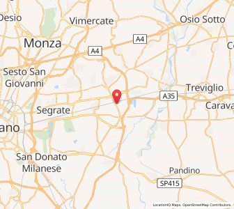 Map of Melzo, Lombardy