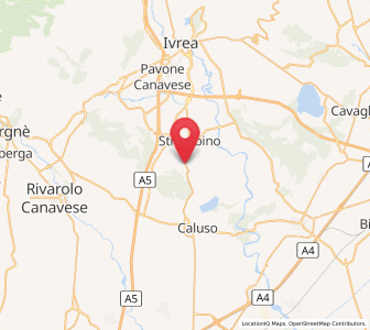 Map of Mercenasco, Piedmont