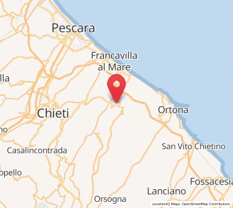 Map of Miglianico, Abruzzo