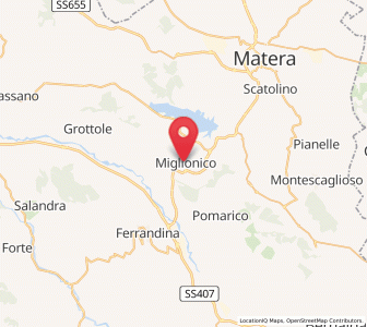Map of Miglionico, Basilicate