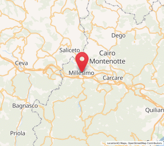 Map of Millesimo, Liguria