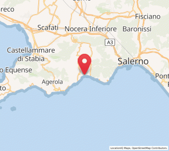 Map of Minori, Campania