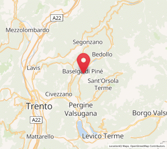 Map of Miola di Pinè, Trentino-Alto Adige