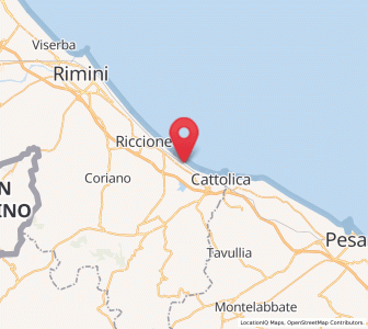 Map of Misano Adriatico, Emilia-Romagna