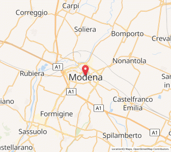 Map of Modène, Emilia-Romagna