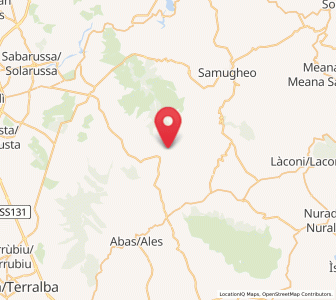 Map of Mogorella, Sardinia