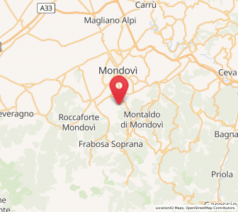 Map of Monastero di Vasco, Piedmont