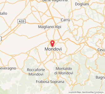 Map of Mondovi, Piedmont