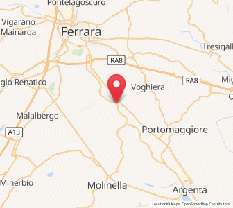 Map of Monestirolo, Emilia-Romagna